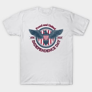 4th July Proud and United, Independence Day T-Shirt